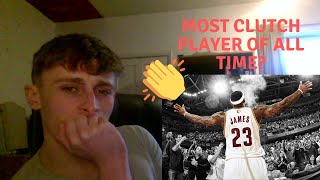 British Soccer fan reacts to Basketball - LeBron James Top 10 Plays of His Career