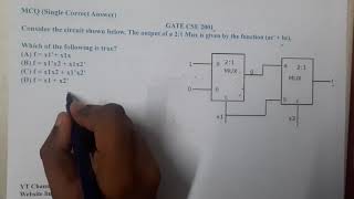 GATE CSE 2001 || Digital Electronics || GATE Insights Version: CSE