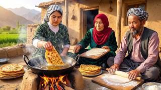 Traditional Afghan Bolani Cooking in a Remote Village 🇦🇫 | Authentic Rural Life