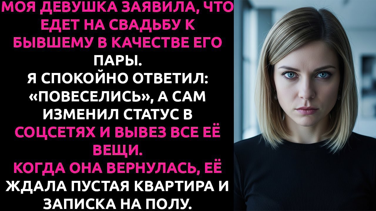 Она уехала на СВАДЬБУ БЫВШЕГО, а я ВЫСЕЛИЛ её и пошел на свидание с её ПОДРУГОЙ