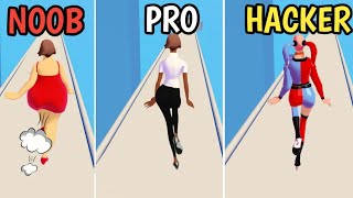 Moment funny in Body race game ( Noob, pro, max level ) screenshot 2