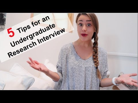 interview undergraduate research tips