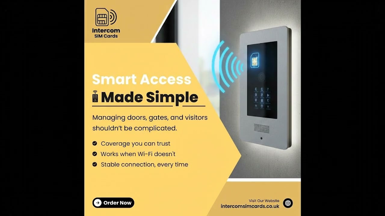 Best GSM SIM Card for Intercom & Automatic Gate Systems in the UK