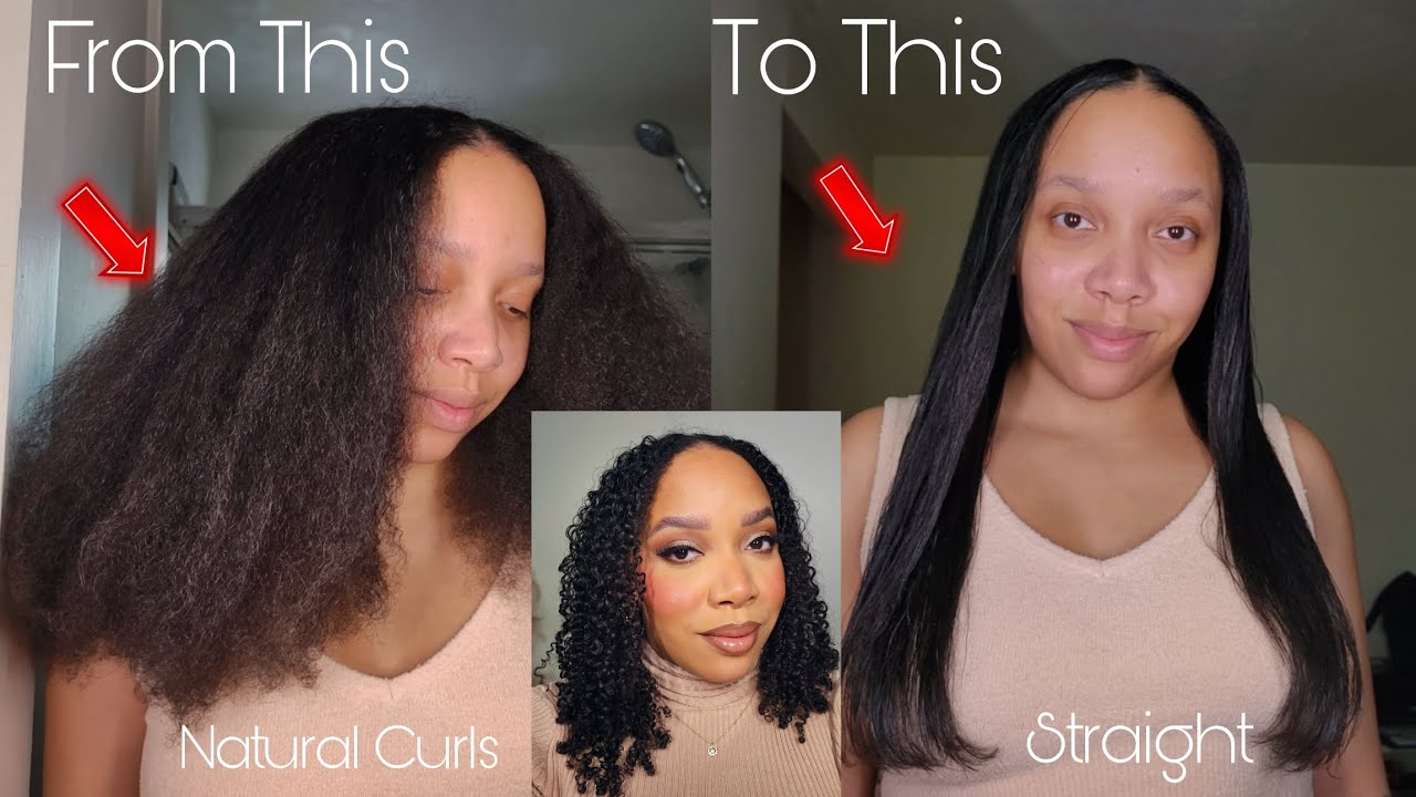 How I went from curly to straight with STEAM!!