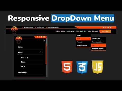 Адаптивное выпадающее меню | Responsive Drop Down Menu (HTML, CSS, JS)