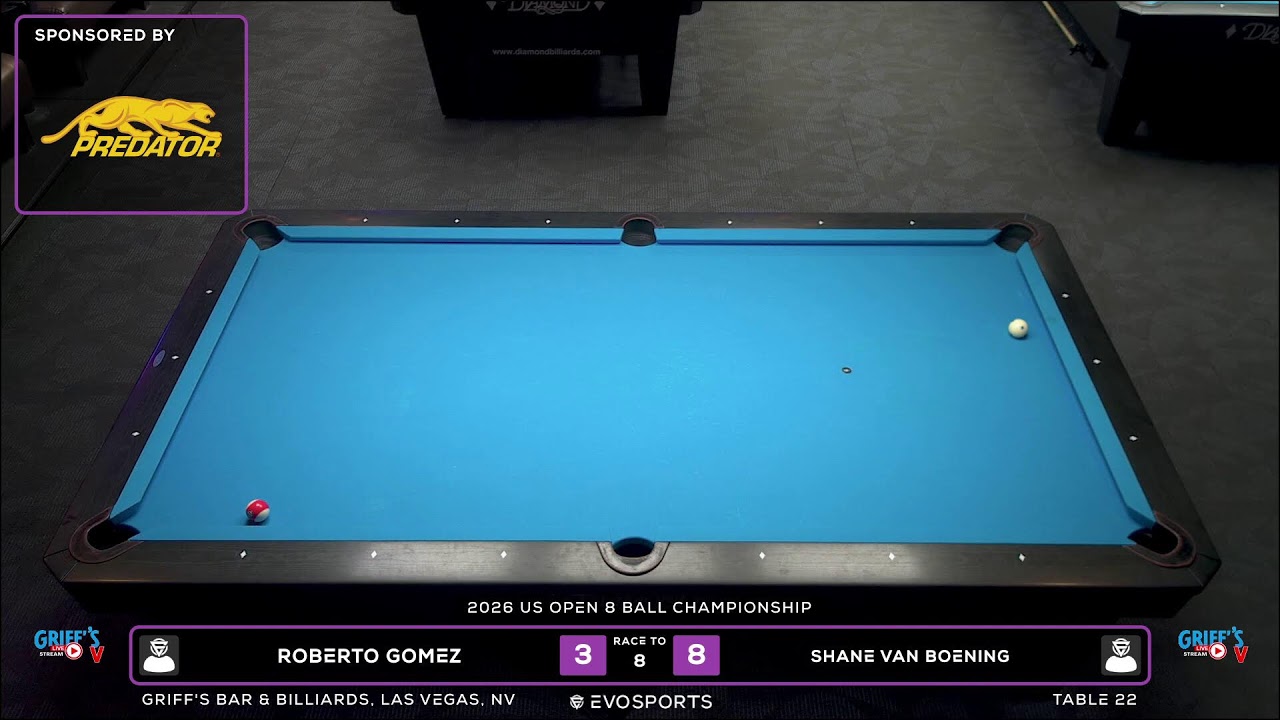 ROBERTO GOMEZ vs SHANE VAN BOENING - GRIFF'S BAR & BILLIARDS - TABLE 22 | EvoSports
