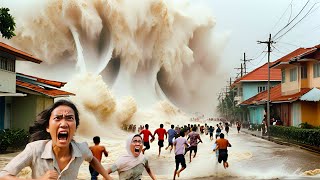 เมืองและหมู่บ้านกำลังจม! ระดับน้ำเพิ่มขึ้น 3 เมตรในกาลิมันตัน อินโดนีเซีย