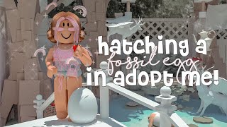 HATCHING A FOSSIL EGG IN ADOPT ME