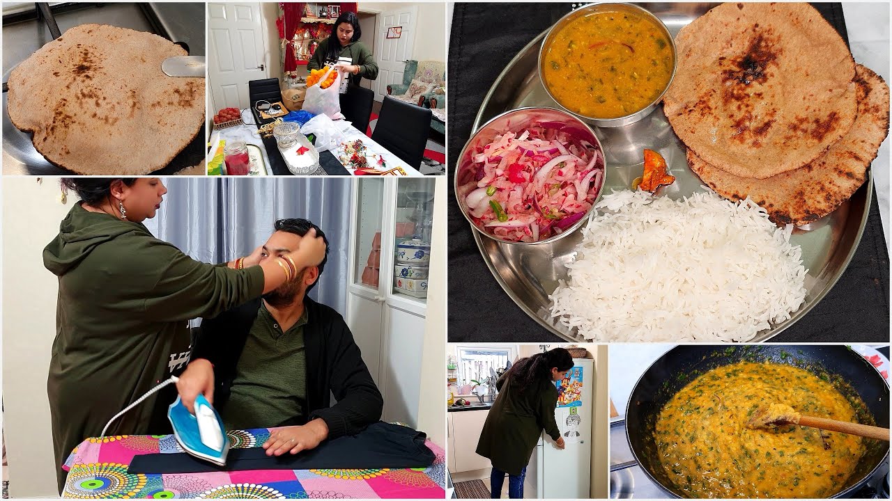 Perfect U.P. Village Style Winter Special Lunch in 30 mins | Daal Palak | Jowar ke Atte ki Roti