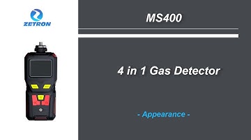 MS400 Pumping Suction IP66 Four Gas Detector Appearance