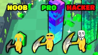Adventure Miner Gameplay - NOOB vs PRO vs HACKER (iOS/Android) screenshot 2