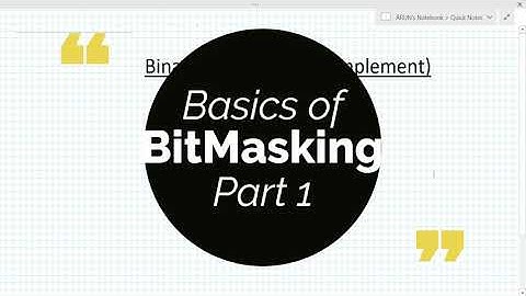 BitMasking Basics Part 1