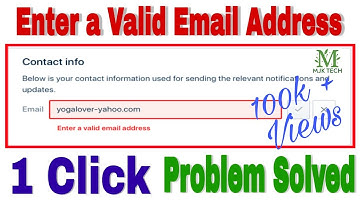 Please Enter A Valid Email Address | Problem Solved | Invalid Email Address 2021 | 100% Solved