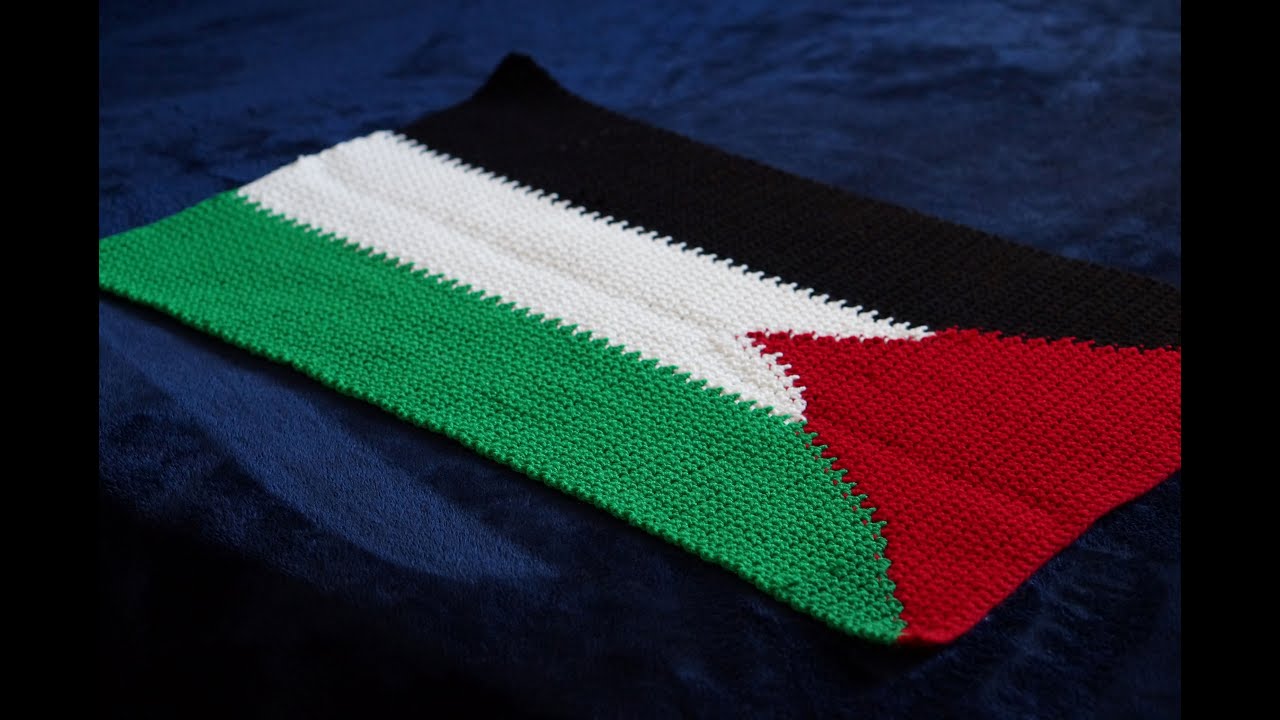 How to crochet the Palestinian flag