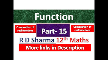 Function | R D Sharma | Class 12th Maths Solution | Dhanpat Rai Publication | Chapter 2 | Part 15