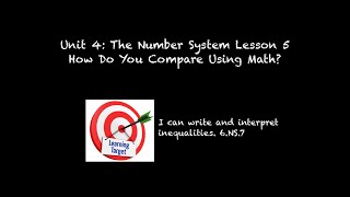 Unit 4 The Number System Lesson 5