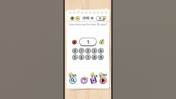 How many months have 28 days? | Brain Test