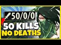 Challenge: Get 50 Kills Without Dying in Ranked *INSANE DIFFICULTY* - League of Legends