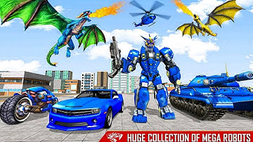Dragon Robot Car Transforming Bike Robot:Multi Robot Transformation Game 2021 - Android Gameplay