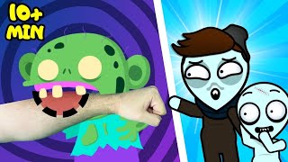 Attack of the BITING Zombies! | Spooky Zombie Songs with Vambie Family