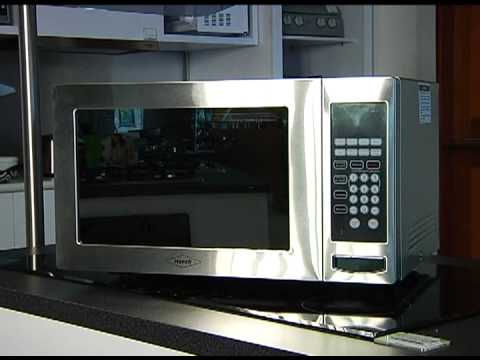 Horno Microondas 1.1 en acero inoxidable con Pulsador Grill - YouTube