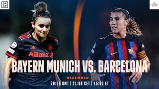 FC BAYERN MÜNCHEN - FC BARCELONA | UEFA WOMEN'S CHAMPIONS LEAGUE, SPIELTAG 4 LIVESTREAM