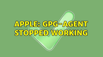 Apple: gpg-agent stopped working