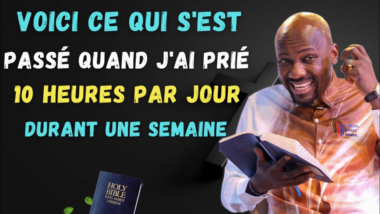 La prière de travail| Apôtre Johnson| Suleman Noble Inspiration