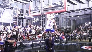 Jaylen Hands dunks over Jay Williams at the McDonald's All-American Game.