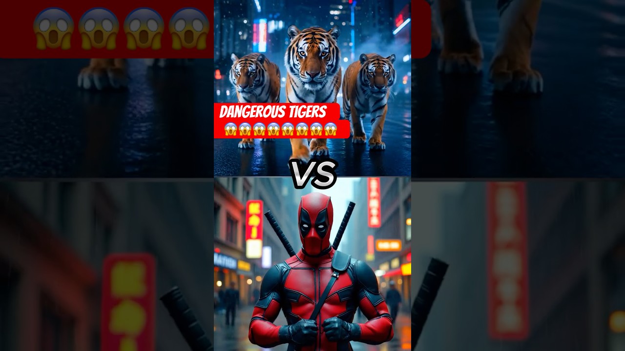 Batman, The Flash, Hulk & Deadpool vs Tigers – Wild Showdown Begins! 🦇⚡💥🐅