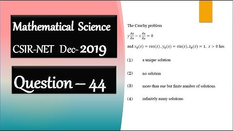 CSIR NET DEC 2019 | Question 44 | Lagrange Method |Partial Differential Equation