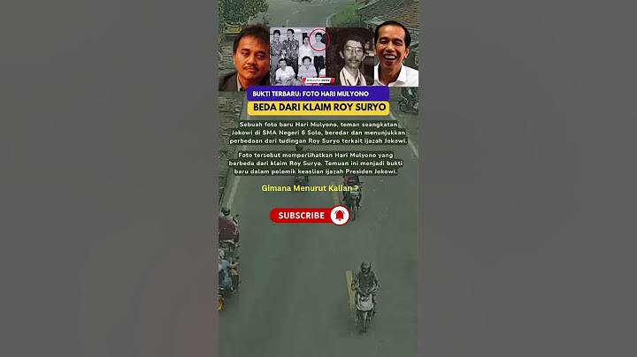 Bukti Terbaru: Foto Hari Mulyono Beda dari Klaim Roy Suryo #news #ijazahjokowi #shorts