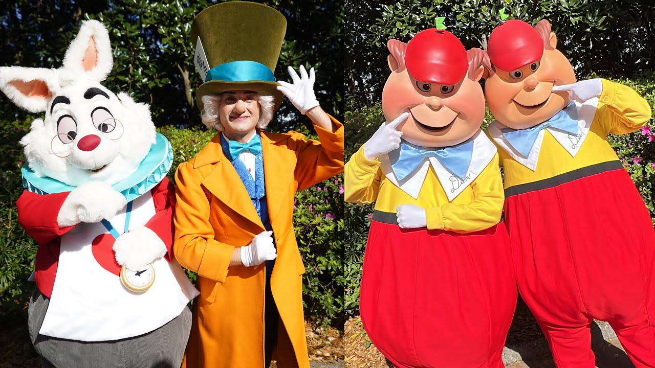 Mad Hatter, White Rabbit, Tweedledee & Tweedledum Meet Us at EPCOT ...