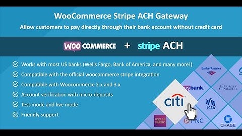 WooCommerce Stripe ACH Plugin