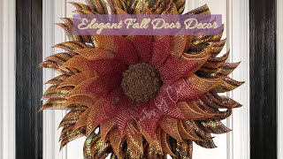 Elegant Fall Door Wreath | Mesh Petal Design Tutorial