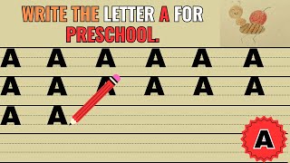 Learn to write the letter A with pencil | Trace the alphabets  | Write Abc