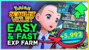 Pokemon Scarlet and Violet - Easy & Fast EXP Farm LEVEL UP FAST | 400000+ Points Per Hour