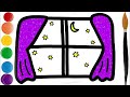 How to draw a window for children step by step /learn to draw /drawing for kids