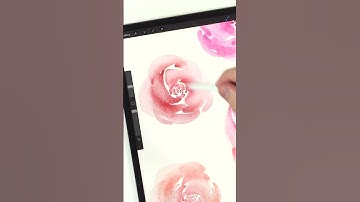 How to paint watercolor roses in procreate