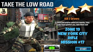 Campaign Zone 19 New York City Take The Low Road Rifle mission #17 Sniper strike : special ops