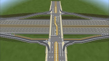 Minecraft - Freeway Construction - Episode 15 - New Interchange! (Timelapse)