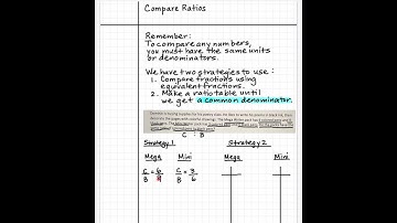 6.RP.3a - Compare Ratios Using Ratio Tables and Fractions