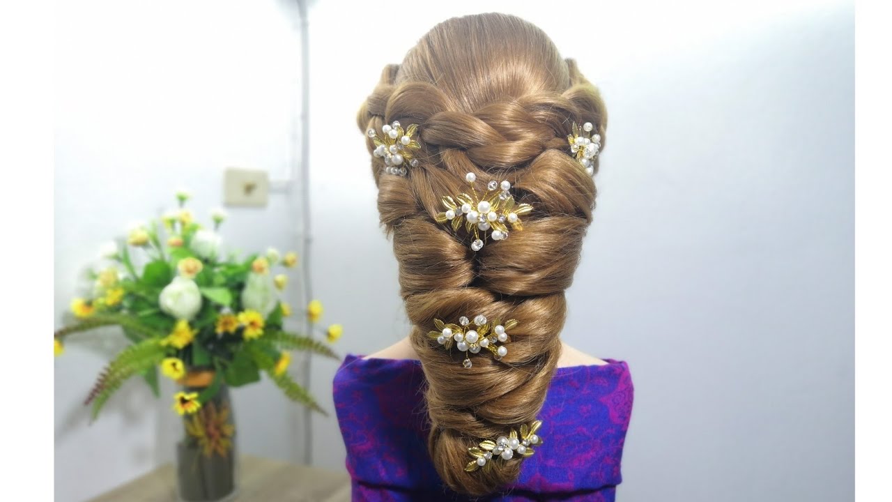 Long bridal hair​ | wedding​ เกล้าผมเจ้าสาวพวงองุ่นแบบยาว