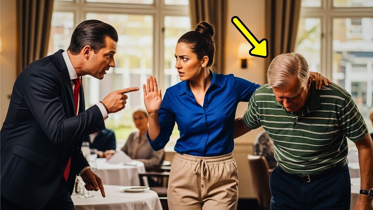 De MANAGER zette een BEJAARDE de zaak uit… en de nieuwe SERVEERSTER besloot hem te confronteren