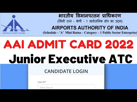 AAI JUNIOR EXECUTIVE ATC ADMIT CARD 2022 UPDATE | AAI ATC JE ADMIT CARD  | Direct link download