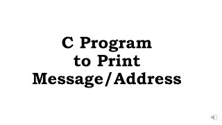 C-program to print message/address .#printf #c #malayalam #computerscience