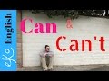 English Vocabulary: CAN & CAN'T How to USE!!!!!
