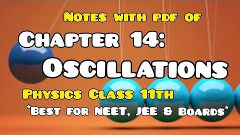 Notes with pdf of Chapter 14: #Oscillations #Physics Class 11th