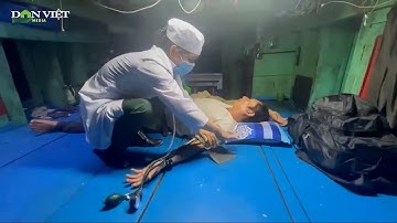 Bội đội Biên phòng Quảng Ngãi cấp cứu thành công thuyền trưởng tàu cá đột quỵ trên biển