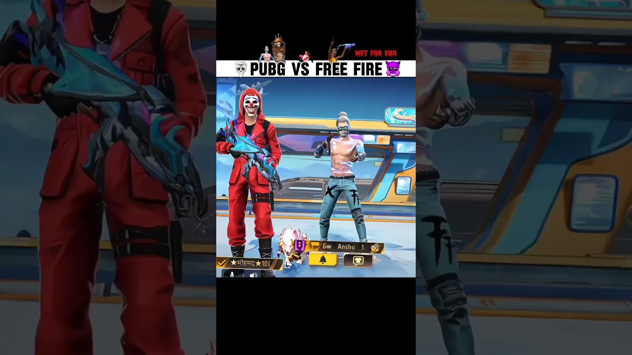 free fire vierse pubg short video 